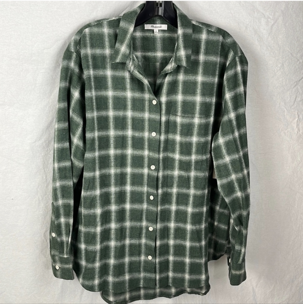 Madewell Oversized Ex-Boyfriend Flannel in Delford Plaid